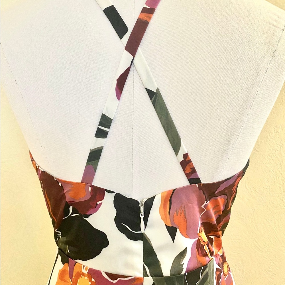 Adelyn Rae Pink Asymmetrical Ruched Wrap Dress - Picture 4 of 6